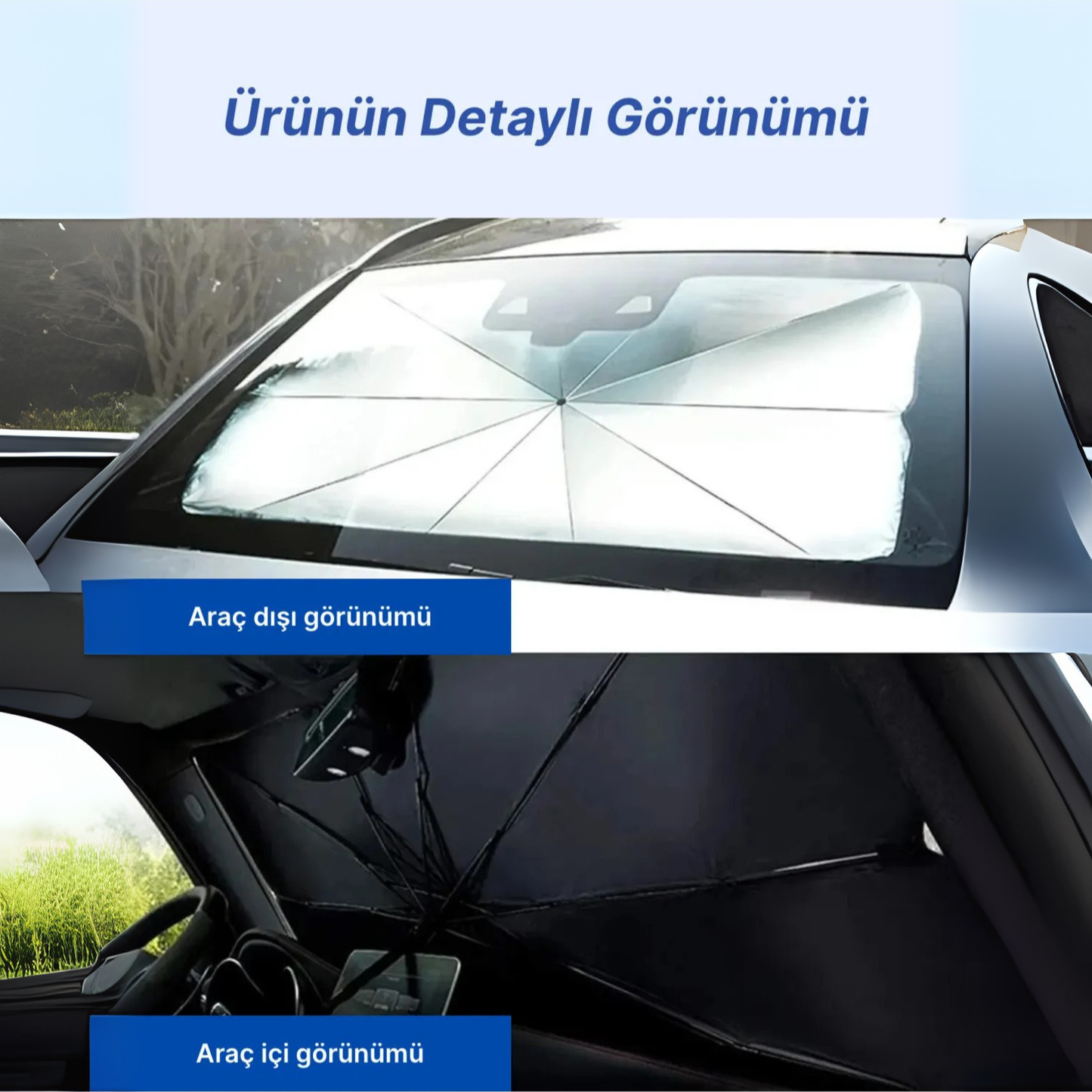 Araç İçi Sıcaklık Sorununa Son! – EVEMORA Güneşlik Şemsiye